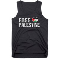 Palestine Flag Heart Free Palestine Tank Top