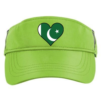 Pakistani Flag Heart Cute Pakistan Gift Adult Drive Performance Visor