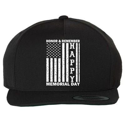 Patriotic Family Honor And Remember Memorial Day Usa Flag Gift Wool Snapback Cap