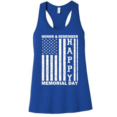 Patriotic Family Honor And Remember Memorial Day Usa Flag Gift Women's Racerback Tank