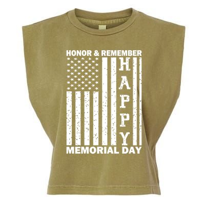 Patriotic Family Honor And Remember Memorial Day Usa Flag Gift Garment-Dyed Women's Muscle Tee