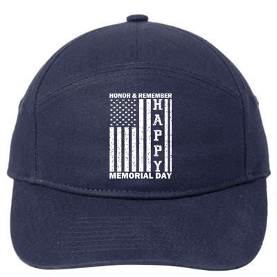 Patriotic Family Honor And Remember Memorial Day Usa Flag Gift 7-Panel Snapback Hat