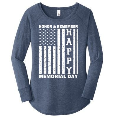 Patriotic Family Honor And Remember Memorial Day Usa Flag Gift Women's Perfect Tri Tunic Long Sleeve Shirt