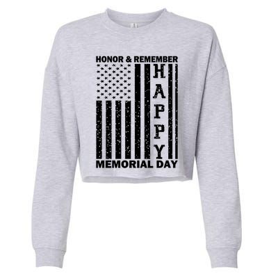 Patriotic Family Honor And Remember Memorial Day Usa Flag Gift Cropped Pullover Crew