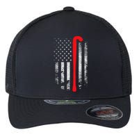 Patriotic Field Hockey Player Hockey Fan USA Flag Flexfit Unipanel Trucker Cap