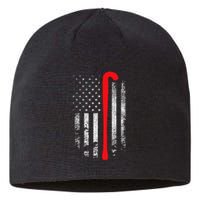 Patriotic Field Hockey Player Hockey Fan USA Flag Sustainable Beanie