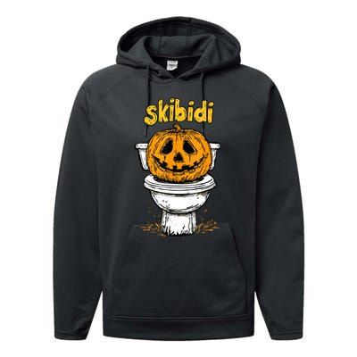 Pumpkin Funny Halloween Toilet Fun Crazy Slang Performance Fleece Hoodie