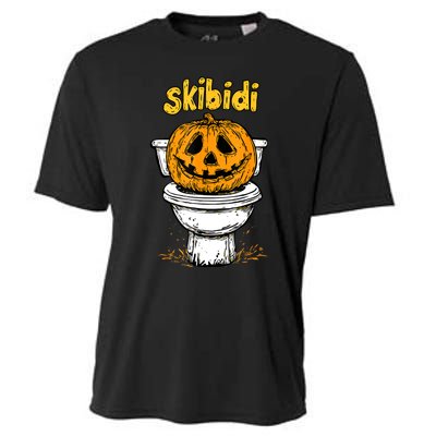 Pumpkin Funny Halloween Toilet Fun Crazy Slang Cooling Performance Crew T-Shirt