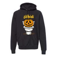 Pumpkin Funny Halloween Toilet Fun Crazy Slang Premium Hoodie