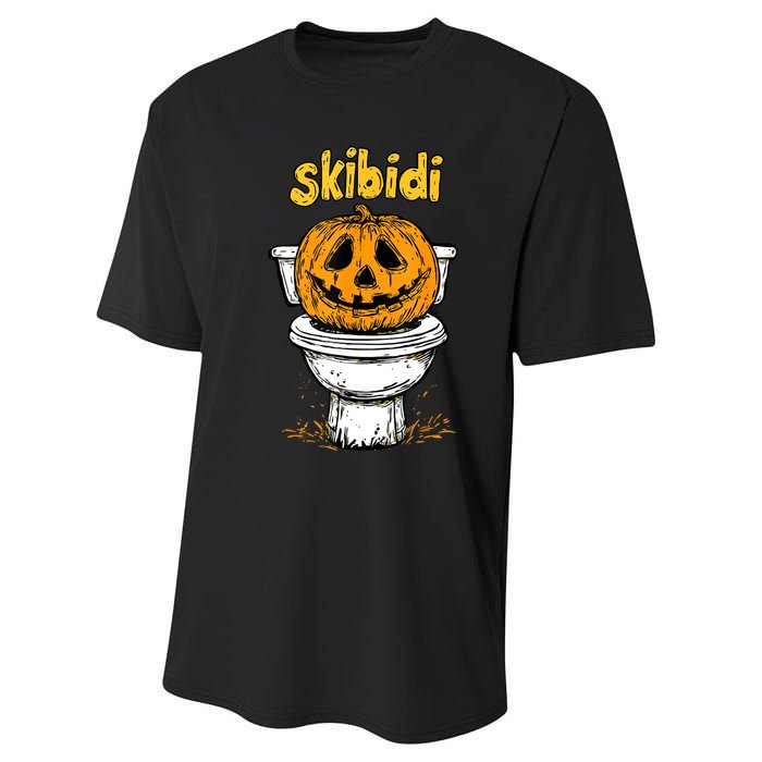 Pumpkin Funny Halloween Toilet Fun Crazy Slang Performance Sprint T-Shirt