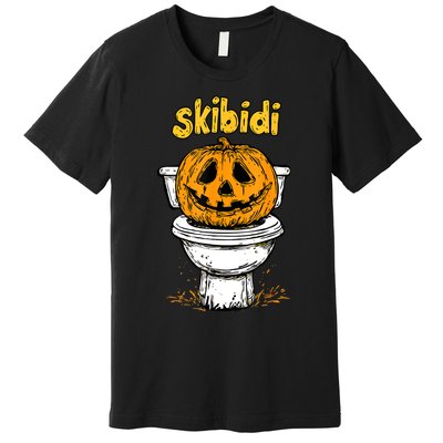 Pumpkin Funny Halloween Toilet Fun Crazy Slang Premium T-Shirt