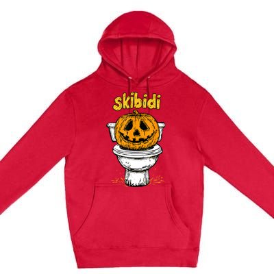 Pumpkin Funny Halloween Toilet Fun Crazy Slang Premium Pullover Hoodie