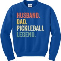 Pickleball Funny Husband Dad Legend Vintage Father's Day Gift Kids Sweatshirt