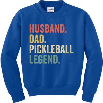 Pickleball Funny Husband Dad Legend Vintage Father's Day Gift Kids Sweatshirt