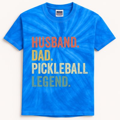 Pickleball Funny Husband Dad Legend Vintage Father's Day Gift Kids Tie-Dye T-Shirt