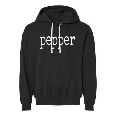 Pepper Funny Halloween Salt & Pepper Couple's Costume Garment-Dyed Fleece Hoodie