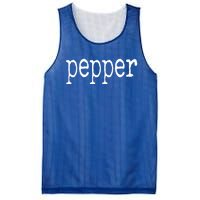 Pepper Funny Halloween Salt & Pepper Couple's Costume Mesh Reversible Basketball Jersey Tank