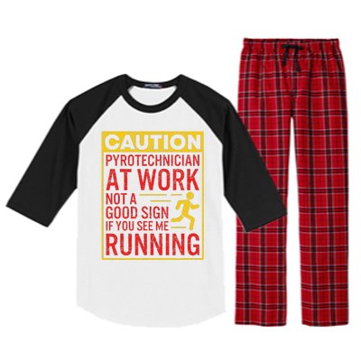 Pyrotechnician Funny Humorous Pyro Technician Raglan Sleeve Pajama Set