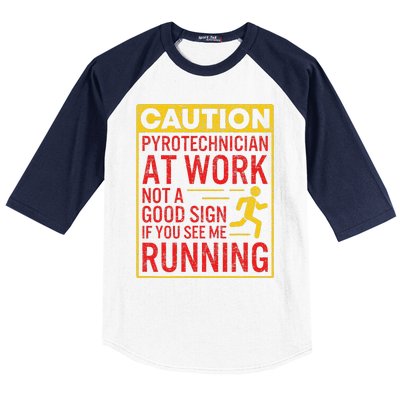 Pyrotechnician Funny Humorous Pyro Technician Baseball Sleeve Shirt