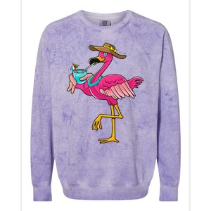 Pink Flamingo Hawaiian Summer Tropical Luau Wo Colorblast Crewneck Sweatshirt