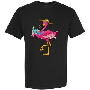 Pink Flamingo Hawaiian Summer Tropical Luau Wo Garment-Dyed Heavyweight T-Shirt