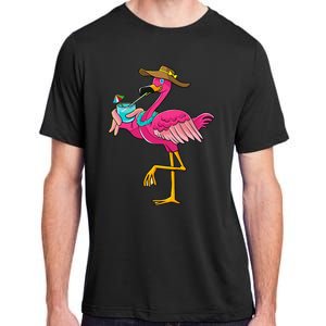 Pink Flamingo Hawaiian Summer Tropical Luau Wo Adult ChromaSoft Performance T-Shirt