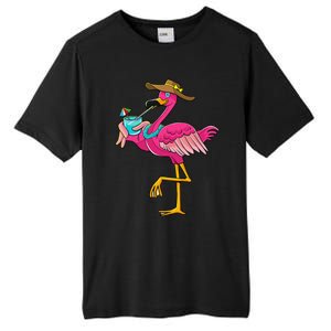 Pink Flamingo Hawaiian Summer Tropical Luau Wo Tall Fusion ChromaSoft Performance T-Shirt