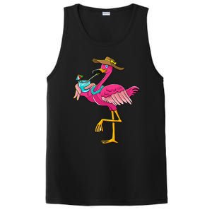 Pink Flamingo Hawaiian Summer Tropical Luau Wo PosiCharge Competitor Tank