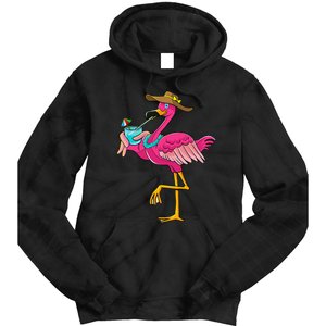 Pink Flamingo Hawaiian Summer Tropical Luau Wo Tie Dye Hoodie