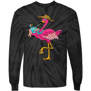 Pink Flamingo Hawaiian Summer Tropical Luau Wo Tie-Dye Long Sleeve Shirt