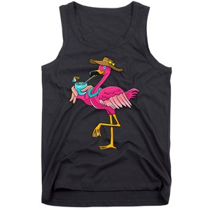 Pink Flamingo Hawaiian Summer Tropical Luau Wo Tank Top