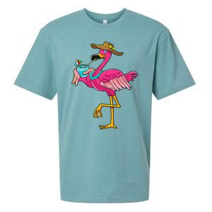 Pink Flamingo Hawaiian Summer Tropical Luau Wo Sueded Cloud Jersey T-Shirt