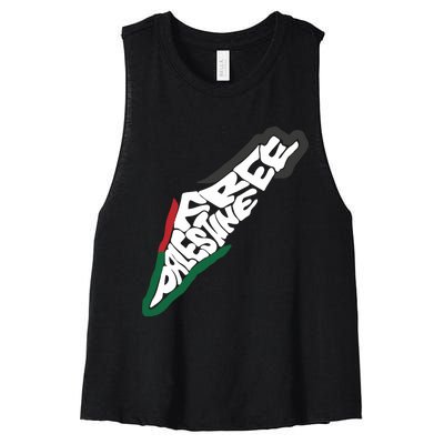 Palestine Flag Human Rights Palestine Freedom Palestine Flag Women's Racerback Cropped Tank