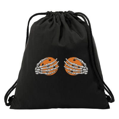 Pickleball Funny Halloween Drawstring Bag