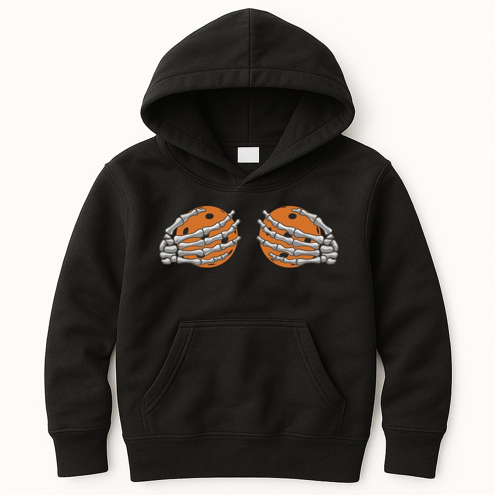 Pickleball Funny Halloween Kids Hoodie