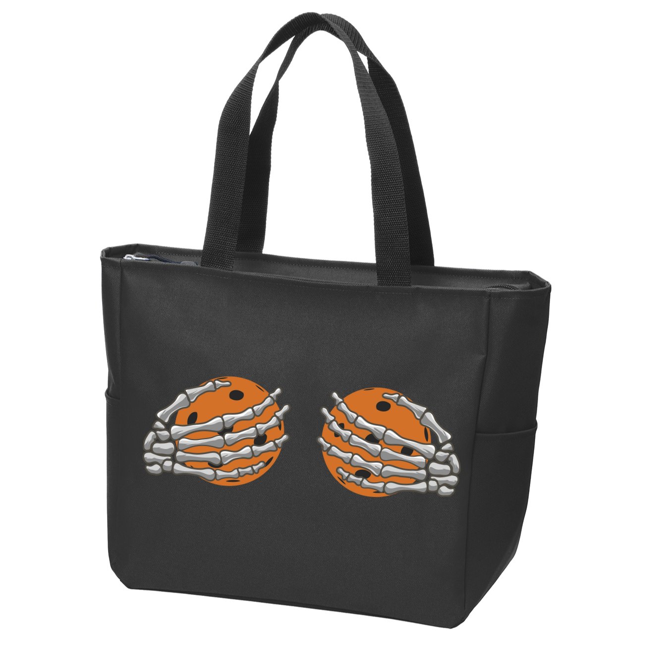 Pickleball Funny Halloween Zip Tote Bag