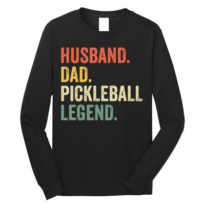 Pickleball Funny Husband Dad Legend Vintage Fathers Day Long Sleeve Shirt