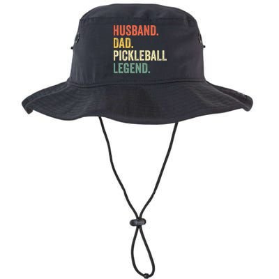 Pickleball Funny Husband Dad Legend Vintage Fathers Day Bucket Hat