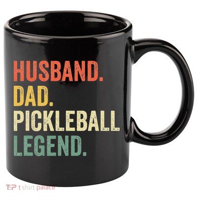 Pickleball Funny Husband Dad Legend Vintage Fathers Day 11oz C Handle Ceramic Mug