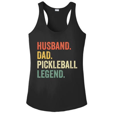 Pickleball Funny Husband Dad Legend Vintage Fathers Day Ladies PosiCharge Competitor Racerback Tank