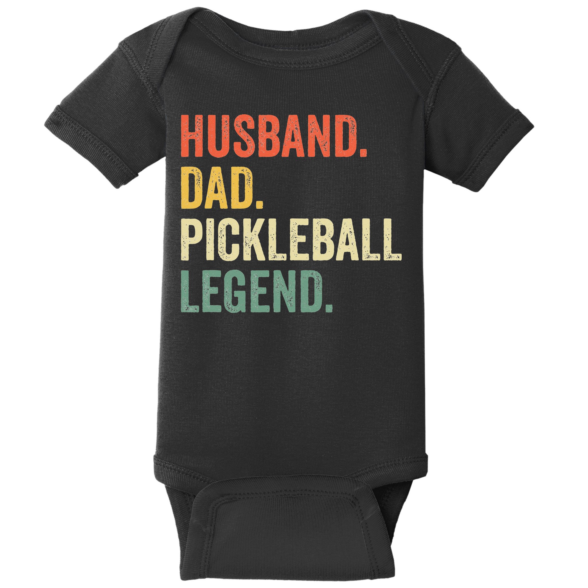 Pickleball Funny Husband Dad Legend Vintage Fathers Day Baby Bodysuit