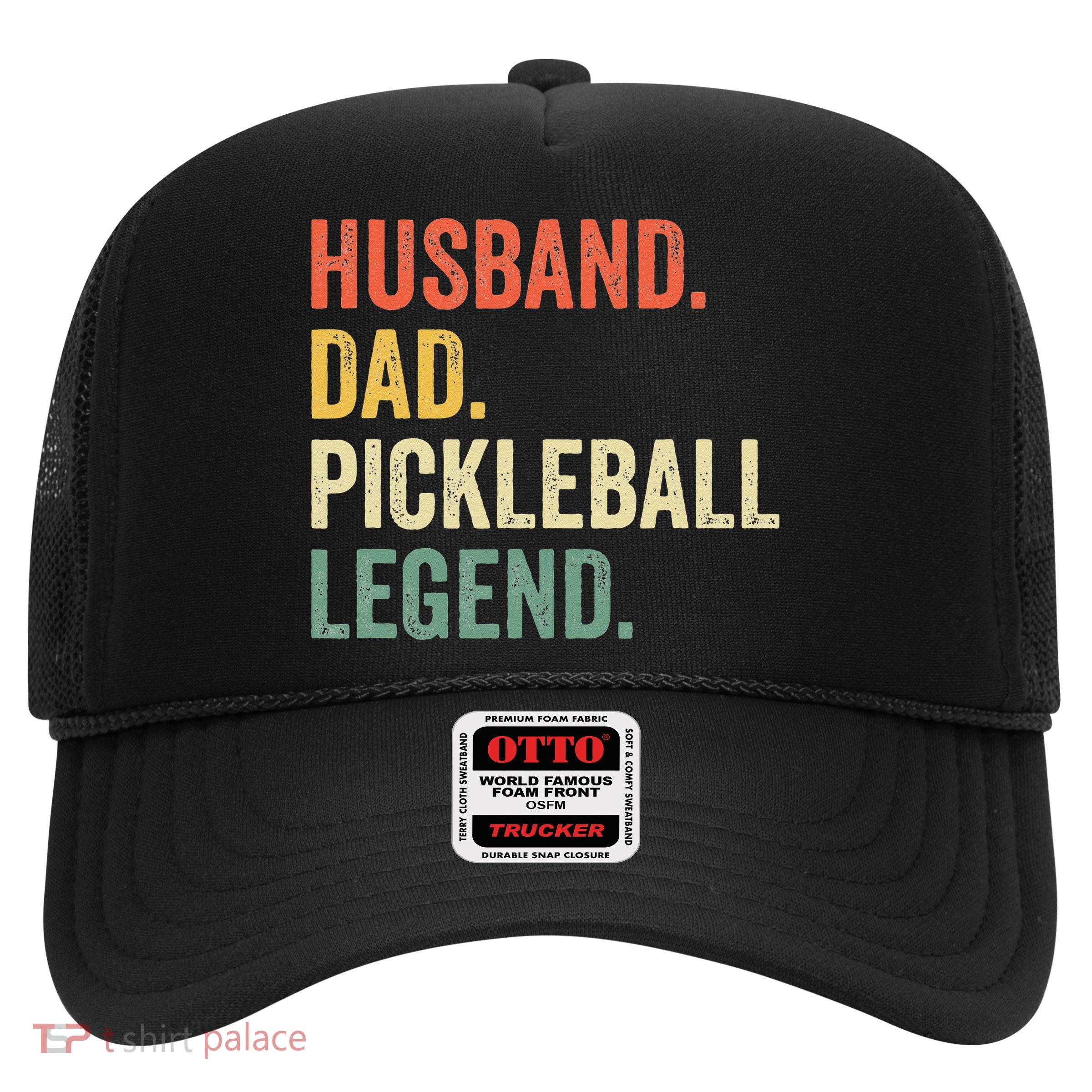 Pickleball Funny Husband Dad Legend Vintage Fathers Day Trucker Hat