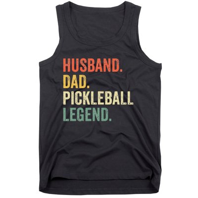 Pickleball Funny Husband Dad Legend Vintage Fathers Day Tank Top