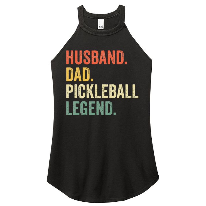 Pickleball Funny Husband Dad Legend Vintage Fathers Day Women's Perfect Tri Rocker Tank