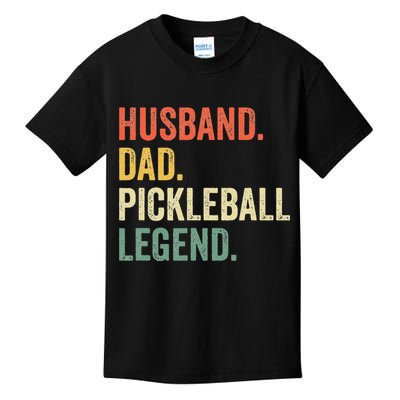 Pickleball Funny Husband Dad Legend Vintage Fathers Day Kids T-Shirt