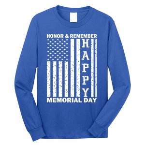 Patriotic Family Honor And Remember Memorial Day Usa Flag Gift Long Sleeve Shirt