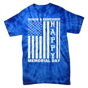 Patriotic Family Honor And Remember Memorial Day Usa Flag Gift Tie-Dye T-Shirt