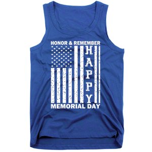 Patriotic Family Honor And Remember Memorial Day Usa Flag Gift Tank Top