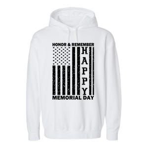 Patriotic Family Honor And Remember Memorial Day Usa Flag Gift Garment-Dyed Fleece Hoodie