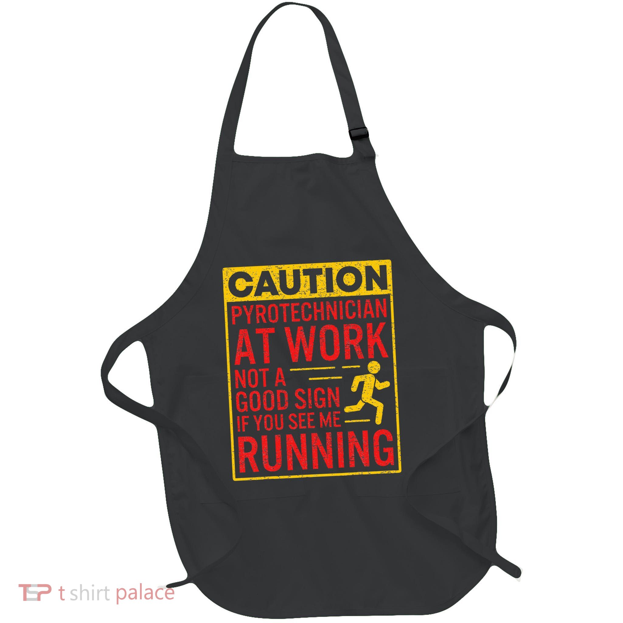 Pyrotechnician Funny Humorous Pyro Technician Full-Length Apron With Pockets